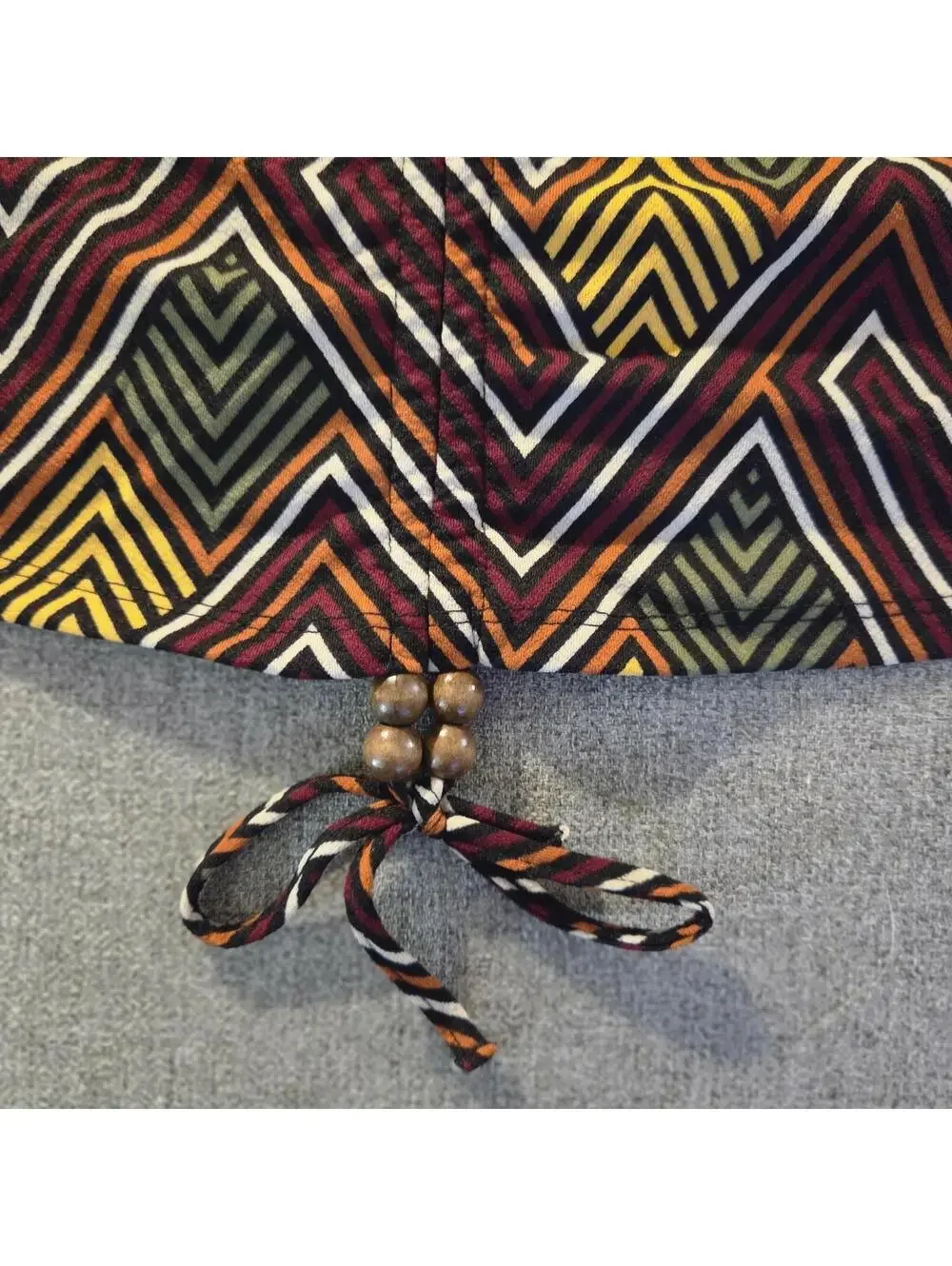 Goddess Geometric Patterned Drawstring Top, Size M - Picture 7 of 7
